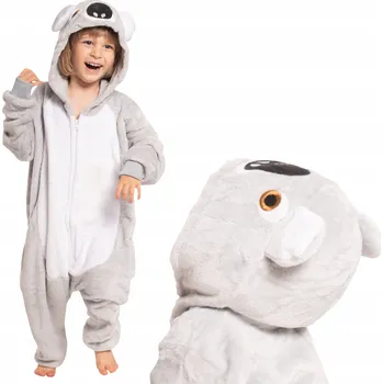 Chlapecké oblečení Dětské pyžamo Kigurumi Onesie Kostým Koala Šedá 125-135 cm