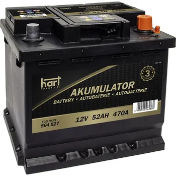 Auto-moto baterie AKUMULÁTOR 52Ah 470A PRAVÝ + P+ HART 207X175X190