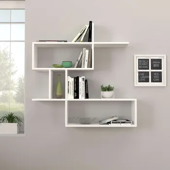 police FIRMINO závěsná police, bílá