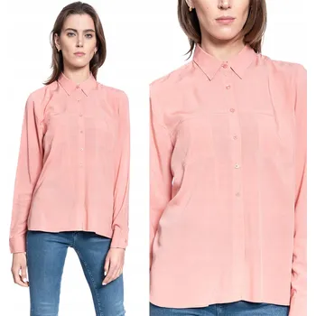 Dámská košile Mustang dámská košile s dlouhým rukávem bez vzoru růžová 1009985 8127 velikost S