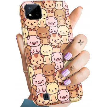 Pouzdro na mobilní telefon Zadní Kryt Hello Case pro realme C11 2021, C20 béžový