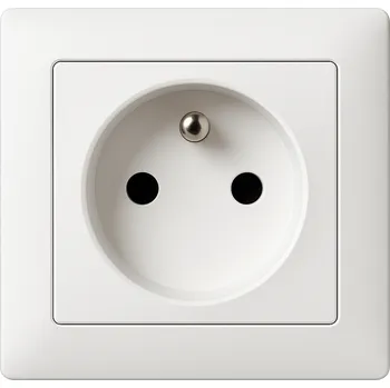 vypínač a zásuvka ABB Zásuvka dvojnásobná, s clonkami, s natočenou dutinou, s ochranou před přepětím; Zoni®, greige / bílá; 5593T-C02357 144