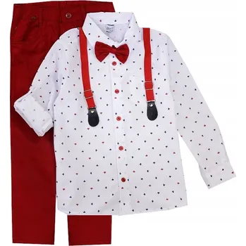 Kojenecká souprava ELEGANTNÍ ČERVENÝ OBLEK SADA 4 DÍLNÁ 2 J4U