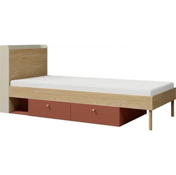 Ložnice Falco Postel Yuva R13 béžová/dub/korál