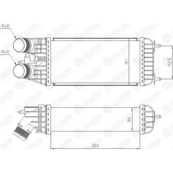 Chladič motoru QWP Chladič vzduchu intercooler QWP WIC118