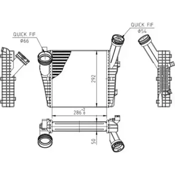 Chladič motoru QWP Chladič vzduchu intercooler QWP WIC182