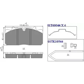 Brzdová destička QWP Sada brzdových destiček QWP WHD113BP