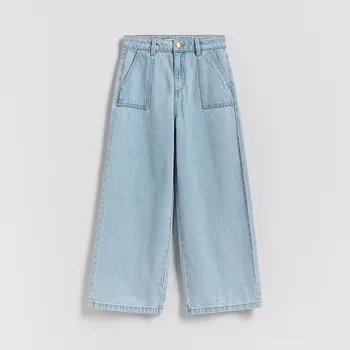 Dětská móda Reserved - Džíny super wide leg - modrá - 617FZ-50J - 617FZ-50J-158