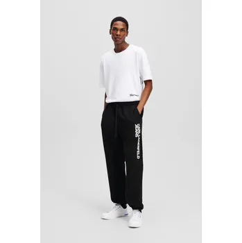 TEPLÁKY KARL LAGERFELD JEANS KLJ TEXT LOGO SLIM SWEATPANT BLACK