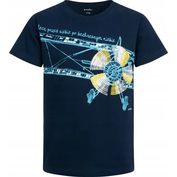 Chlapecké tričko tmavě modré, triko pro kluka 134 Letadlo Endo