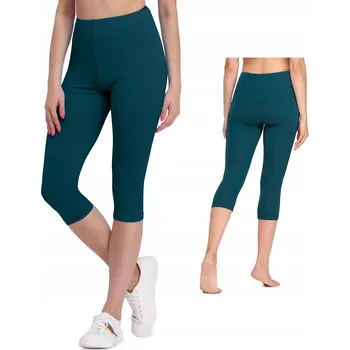 Dámské legíny Dámské legíny 3/4 carpi legíny dámské viskóza BLV50-148 Zelená M