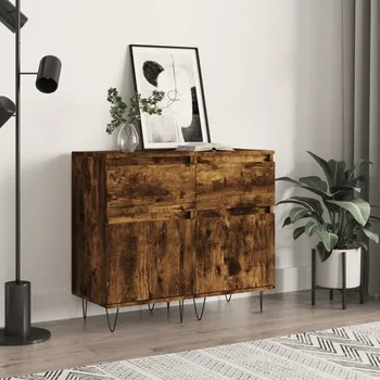Organizace kuchyně zahrada-XL Příborníky 2 ks kouřový dub 40 x 35 x 70 cm kompozitní dřevo 831159