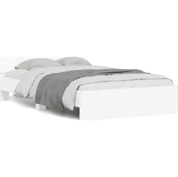 Postel zahrada-XL Rám postele s čelem a LED osvětlením bílý 120 x 200 cm 3207616