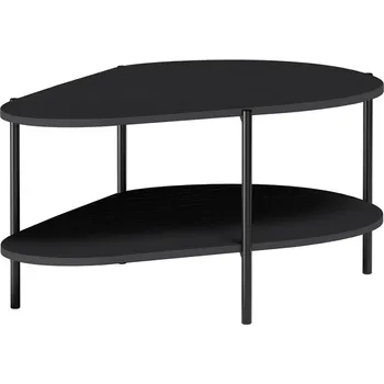 Konferenční stolek Konferenční stolek s policí KENORA černý Painflow