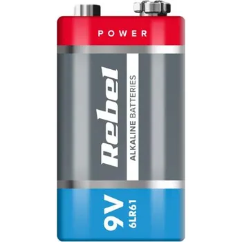 Článková baterie Baterie 9V (6LR61) alkalická REBEL 1ks / shrink BAT0062