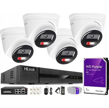 Bezpečnostní kamera Sada IP monitoringu: 4 kamery 4Mpx QHD Hybrid Light HiLook od Hikvision