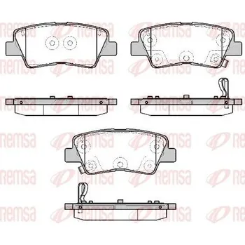 Brzdová destička Sada brzdových destiček, kotoučová brzda REMSA 1807.12