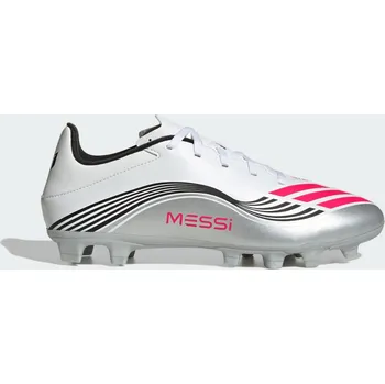 Kopačky ADIDAS Kopačky F50 Messi Club Firm/Multi-Ground 38 BÍLÁ|ČERVENÁ|ŠEDÁ