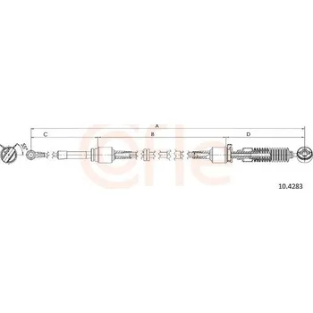 Tažné lanko, ruční převodovka COFLE 10.4283