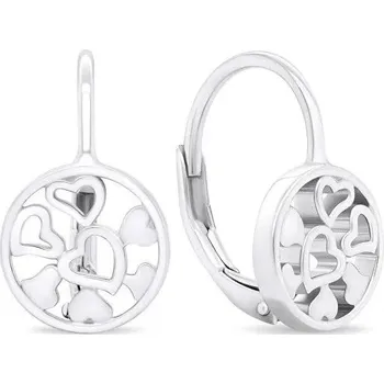 Náušnice Brilio Silver Roztomilé stříbrné náušnice se srdíčky EA438W