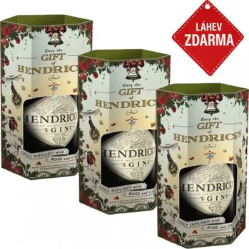 Gin Akce 2+1: 2x Hendrick’s Gin 0,7L v dárkové krabičce + Hendrick’s Gin 0,7L ZDARMA