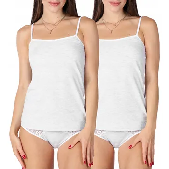 Dámské tričko Bellivalini Dámské tílko 2-balení bavlna BLV50-220 Šedé M