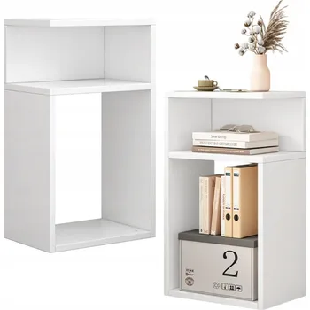 Noční stolek SZAFKA NOČNÍ STOLIK PRAWA/LEWA BÍLÝ DO LOŽNICE OBÝVACÍHO POKOJE, MODERNÍ LOFT