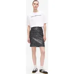 SUKNĚ KARL LAGERFELD EMBELLISHED TWEED SKIRT HERRINGBONE SEQUINS