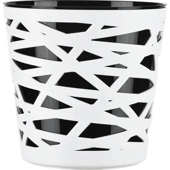 Květináč Plast Květináč bílý, černý Kadax 15 cm x 15 x 14,8 cm