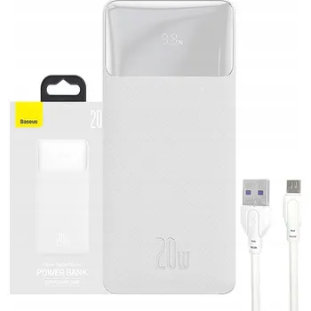 Powerbanka BASEUS POWER BANK 20000mAh 20W 2x USB USB-C micro USB RYCHLÁ NABÍJEČKA / POWERBANKA