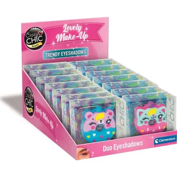 Řasenka Clementoni - CRAZY CHIC paletka očních stínů Zvířátka