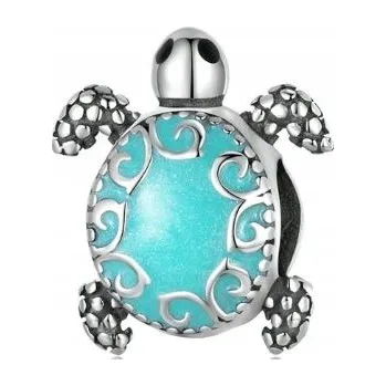 Přívěsek Stříbrný přívěsek charms Tyrkysová želva s tyrkysem stříbro 925