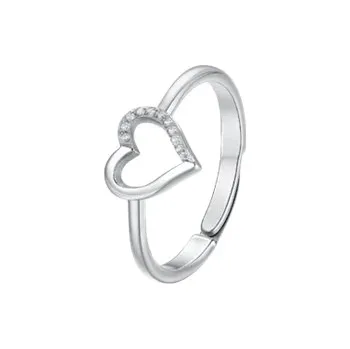 Prsten Prsten Luca Barra z chirurgické oceli se srdíčkem ANK627