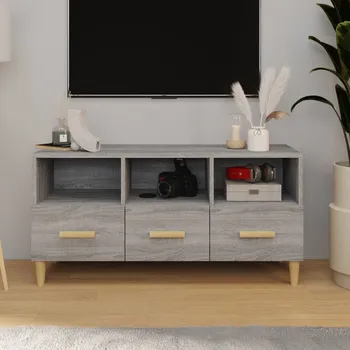 Televizní stolek vidaXL TV skříňka 102 x 36 x 50 cm kompozitní dřevo [812604] Barva: šedá sonoma