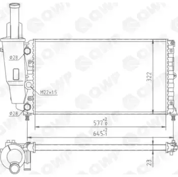 Chladič motoru QWP Chladič vody QWP WRA198