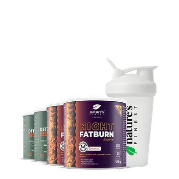 Spalovač tuku 2x Detox Belly Burn + 2x Night FatBurn Extreme + NF Shaker