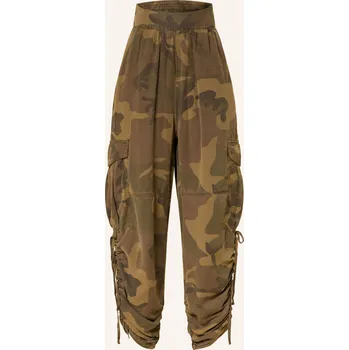 Dámské kalhoty Allsaints Dámské Kargo Kalhoty Kaye, khaki / tmavě hnědá /...