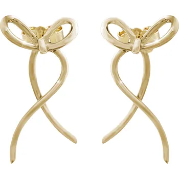 Módní doplněk JSB bijoux s.r.o. Pozlacené stříbrné náušnice mašlička bez krystalů (Stříbro 925/1000)