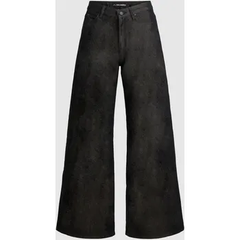 Dámské džíny DŽÍNY KARL LAGERFELD FASHION WIDE LEG DENIM PANTS BLACK DENIM