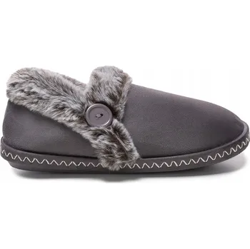 Dámské pantofle Dámské Domácí Pantofle S Kožíškem Zateplené Bamboše Šedé Pohodlné Papuče 37