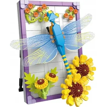 ostatní stavebnice STAVEBNICE 3D VÁŽKA KVĚTINY DEKORATIVNÍ MODEL NA ZEĎ 391 DÍLŮ