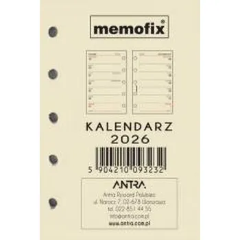 Diář Wkład kalendarzowy 2026 Memofix A7 TNS