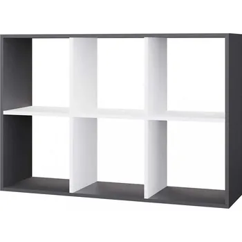 regál Falco Regál Manja 2x3 antracit/bílá