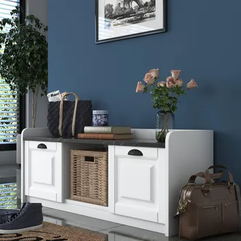 Botník SACILE botník, bílá/ořech