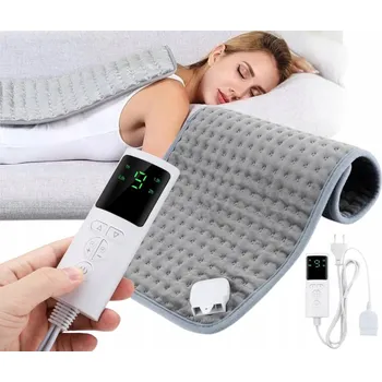 Elektrický polštář šedá 30x60 cm 75 W s regulací teploty