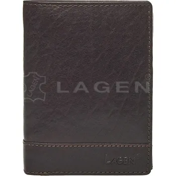 Peněženka Lagen peněženka z pravé kůže hnědá - muž