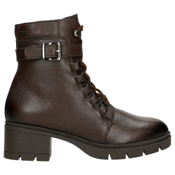 Dámské polobotky Hnědé Dámské Kotníkové Boty Na Stabilním Podpatku Wojas 6414152 38