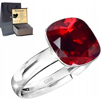 Prsten Krásný Prstýnek ze stříbra 925 jako Dárek nastavitelná velikost s křišťálem