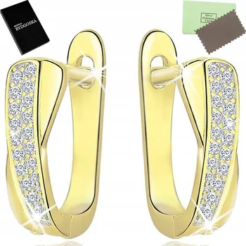 Náušnice STŘÍBRNÉ NÁUŠNICE RYZOST 925 ANGLICKÉ POZLACENÉ