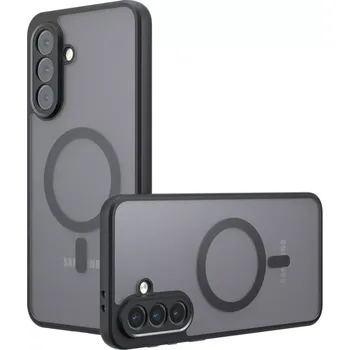 Pouzdro na mobilní telefon Kryt Samsung Galaxy A55 5G, PureFrost MagSafe, černé
